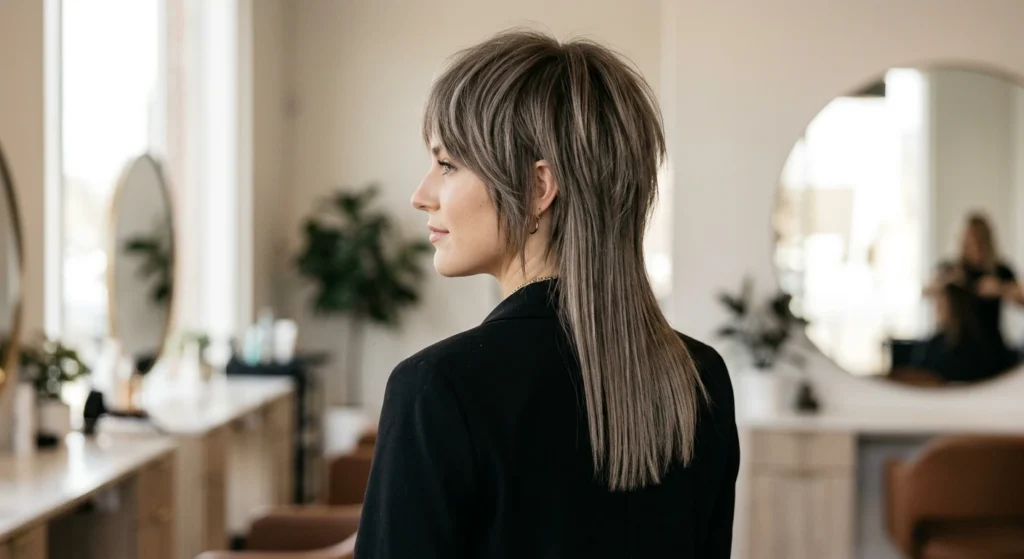 Layered Straight Hair Mullet