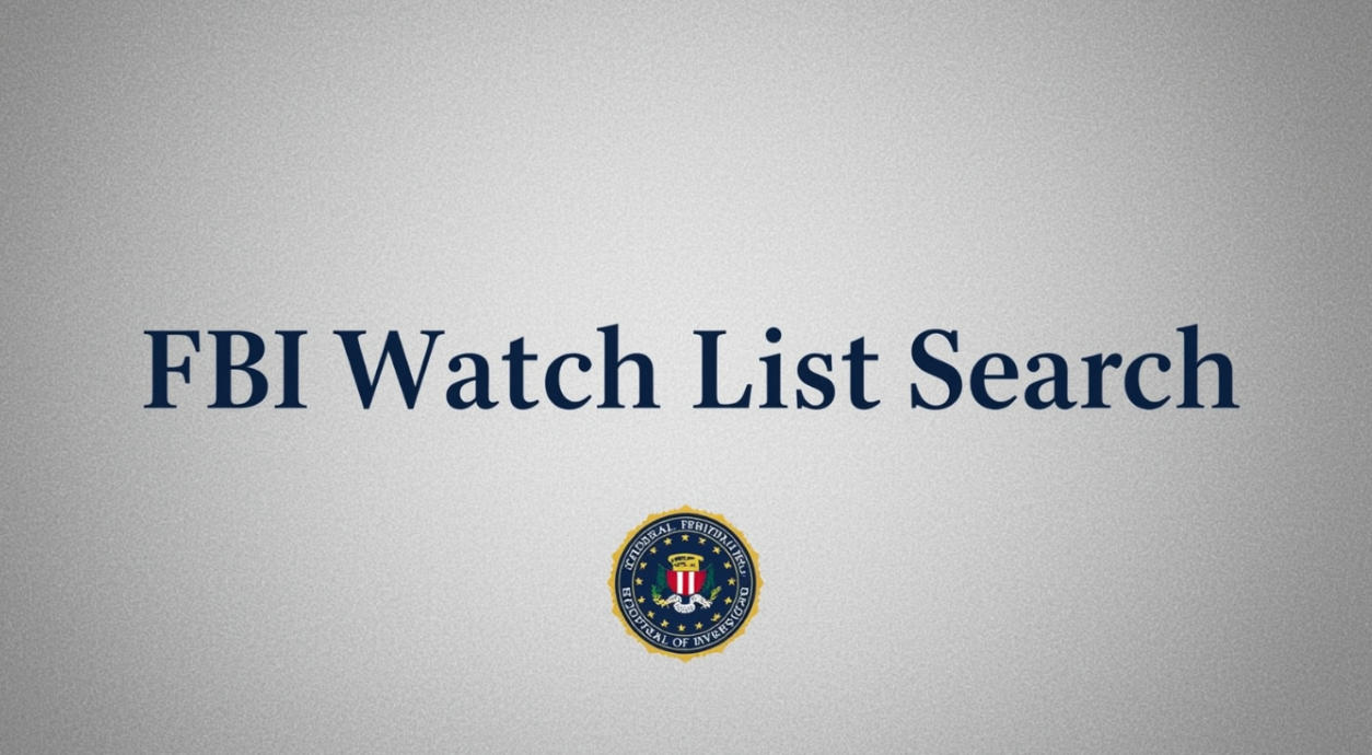 FBI watch list search with legal background check details