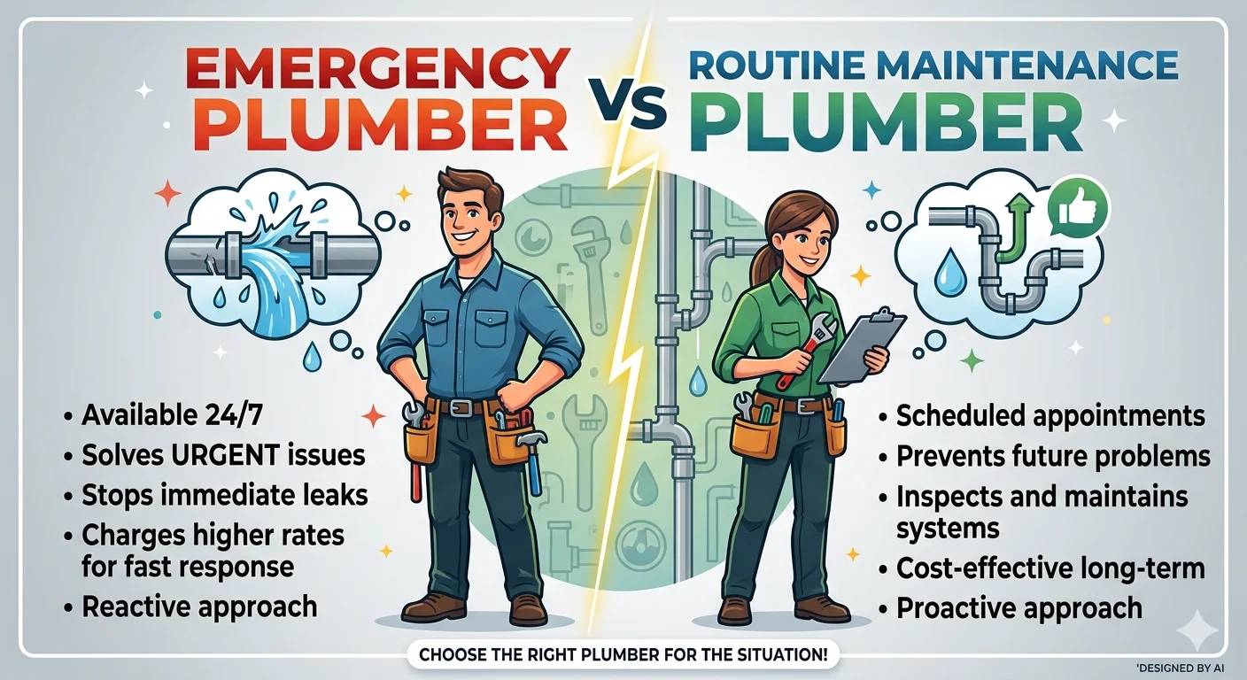 Emergency Plumber vs Routine Maintenance Plumber
